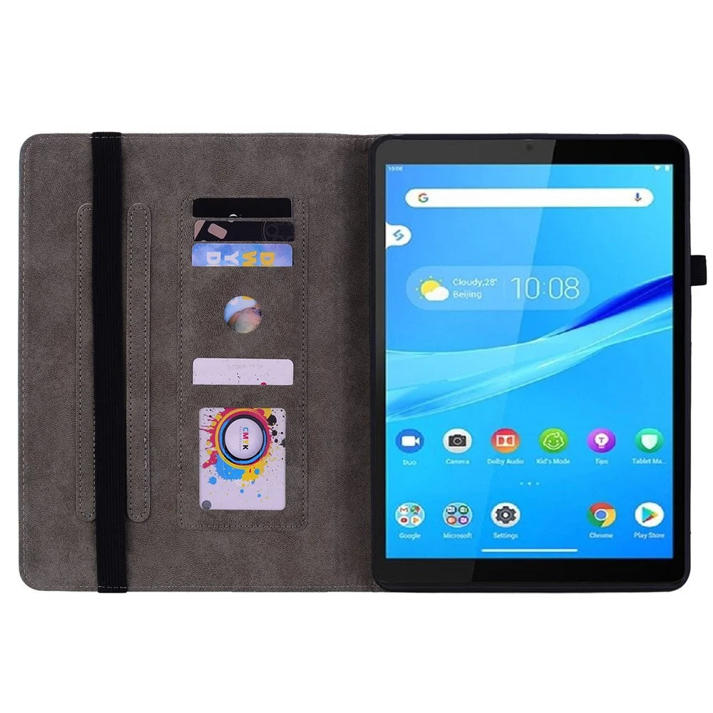 For Lenovo Tab M8 (HD) TB-8505F 8505X 8.0" Imprinted PU Leather Case Stand Tablet Cover - Pink - 3