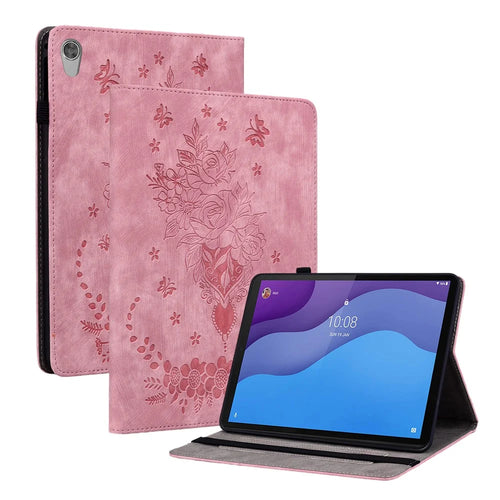 PU Leather Case for Lenovo Tab M10 HD Gen 2 TB-X306X / TB-X306F Stand Imprinted Tablet Cover - Pink - 1