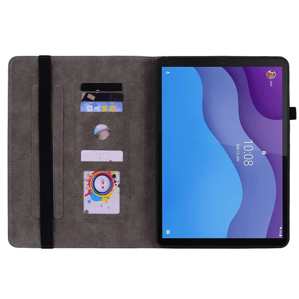 PU Leather Case for Lenovo Tab M10 HD Gen 2 TB-X306X / TB-X306F Stand Imprinted Tablet Cover - Pink - 2