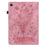 PU Leather Case for Lenovo Tab M7 (3rd Gen) Anti-drop Imprinted Tablet Stand Cover with Pen Holder - Pink - 7