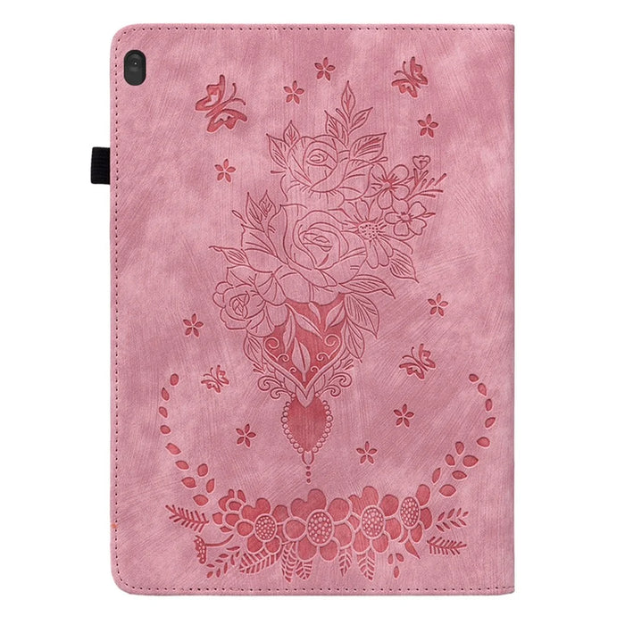 For Lenovo Tab M10 TB-X605L / TB-X605F / Tab M10 HD TB-X505F / TB-X505L Imprinted Stand Cover PU Leather Case - Pink - 7