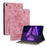 For Lenovo M10 Plus 10.3" TB-X606F / TB-X606X Shockproof Shell Imprinted Stand Cover PU Leather Case - Pink - 1