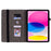 For iPad (2025) / 10.9 (2022) PU Leather Stand Case Butterfly Rose Imprinted Card Holder Tablet Cover - Pink - 2