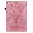 For iPad Mini / Mini 2 / mini 3 / mini 4 / mini (2019) 7.9 inch PU Leather Card Holder Stand Case Imprinted Tablet Anti-drop Cover - Pink - 7