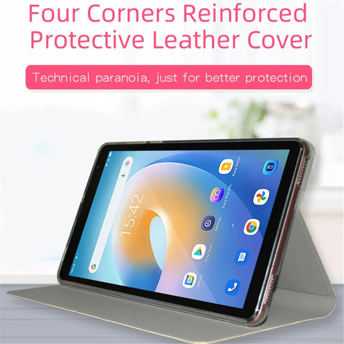 For Blackview Tab 6 PU Leather Tablet Case Folding Stand Shockproof Business Cover - Gold - 4