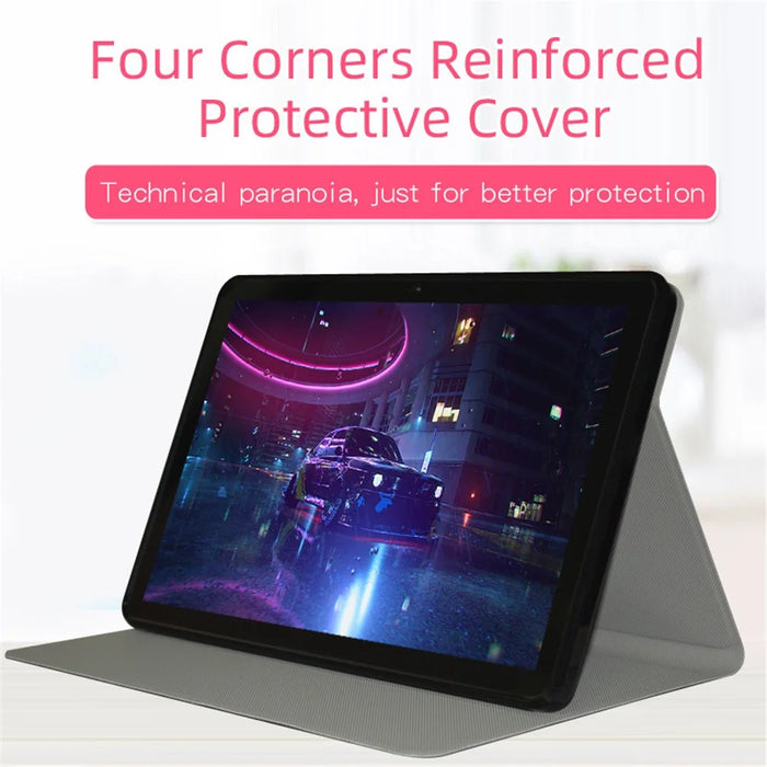 For Blackview Tab 7 WiFi PU Leather Shockproof Shell Stand Business Tablet Cover - Black - 3