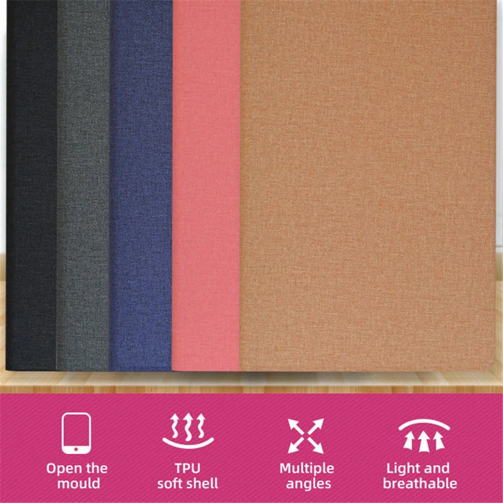 For Blackview Tab 11 SE Business PU Leather Tablet Case Folio Stand Inner TPU Cover - Grey - 7