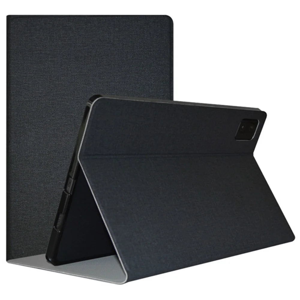 For Blackview Tab 12 Business PU Leather Tablet Cover Shockproof Stand Folio Case - Black - 1