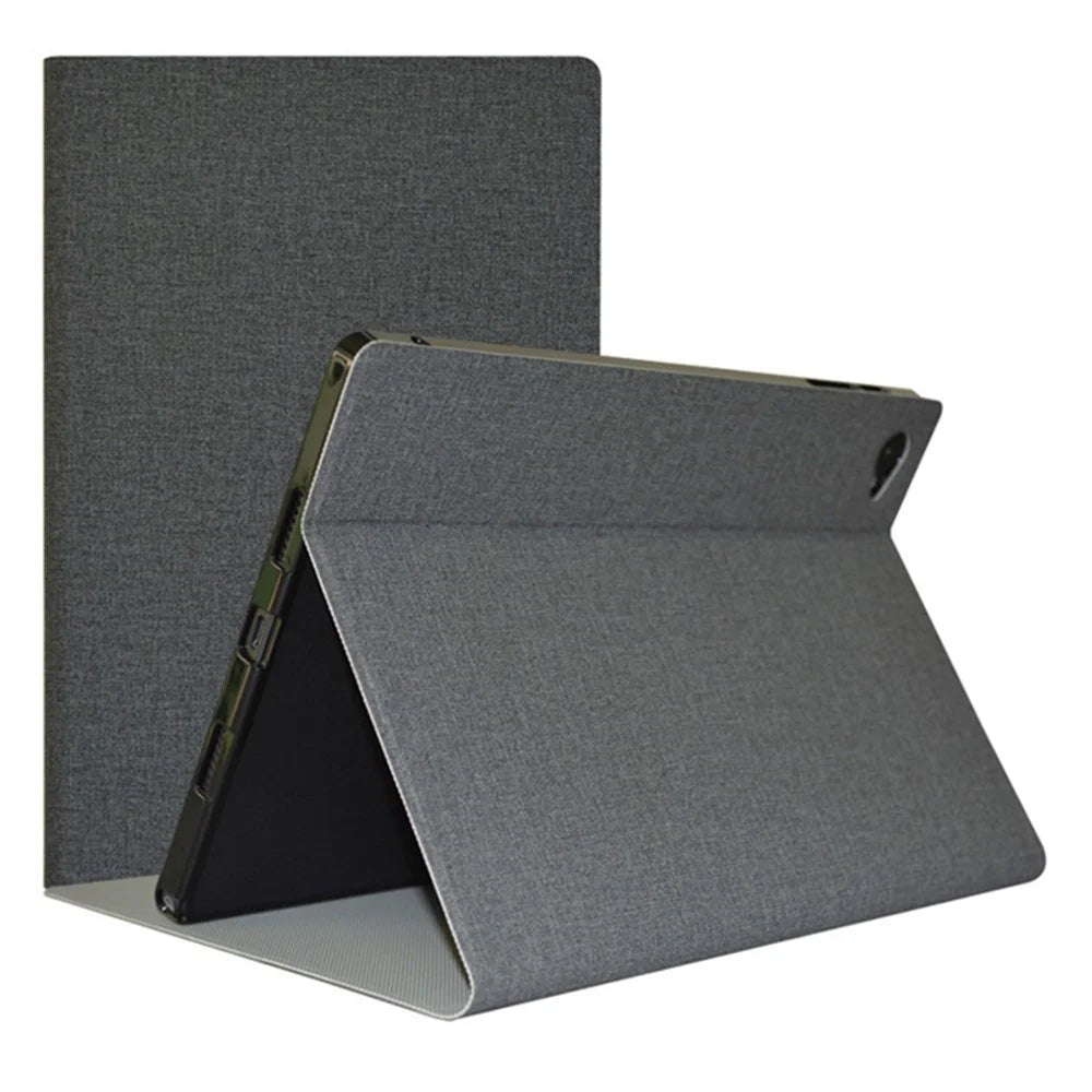 For Blackview Tab 15 / 15 Pro Shockproof Tablet Case Folding Stand PU Leather Flip Cover - Grey - 1