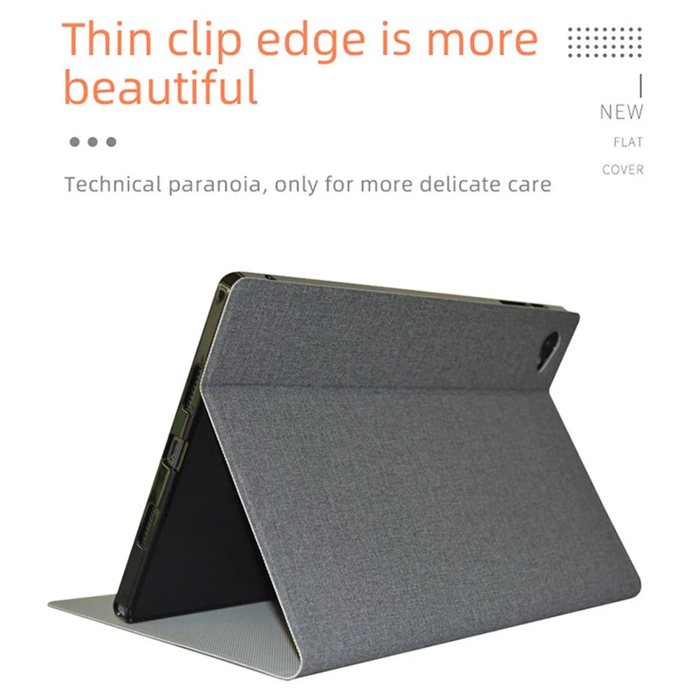 For Blackview Tab 15 / 15 Pro Shockproof Tablet Case Folding Stand PU Leather Flip Cover - Grey - 3