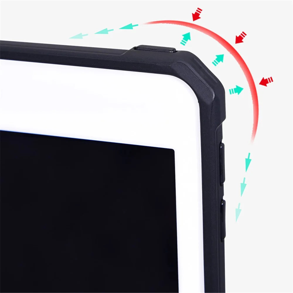 For iPad 10.2 (2021) / (2019) / (2020) TPU+PC Tablet Case Air Cushion Protective Kickstand Cover with Pencil Holder - 3