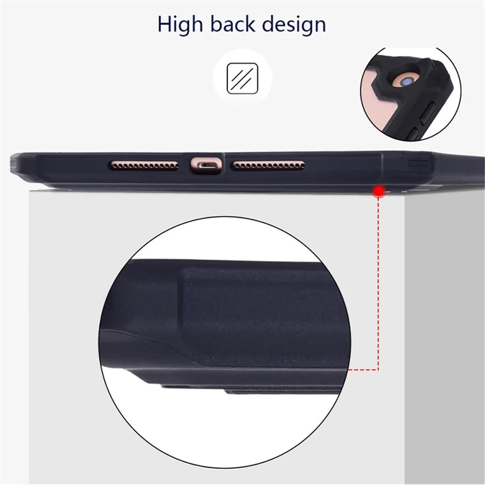 For iPad 10.2 (2021) / (2019) / (2020) TPU+PC Tablet Case Air Cushion Protective Kickstand Cover with Pencil Holder - 7
