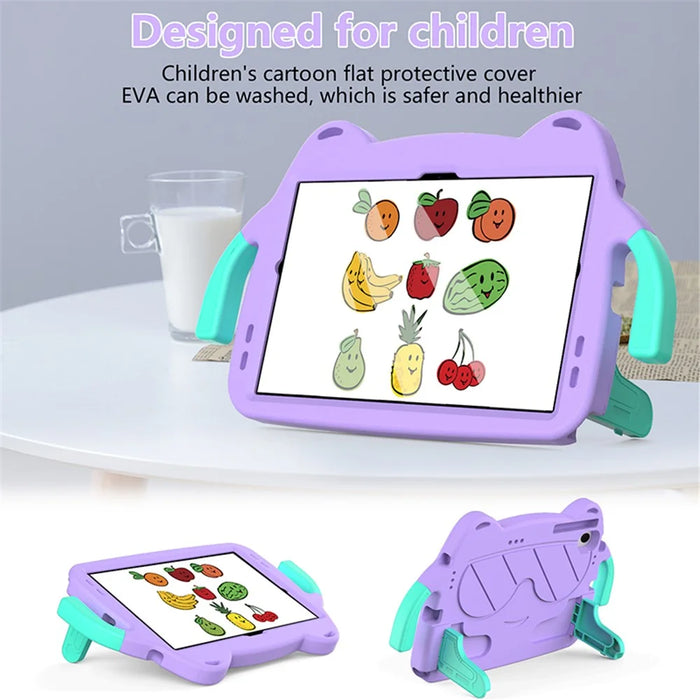 Tablet Case for Samsung Galaxy Tab A8 10.5 (2021) / (2022) Kickstand EVA+PC Cover - Light Purple+Mint Green - 2