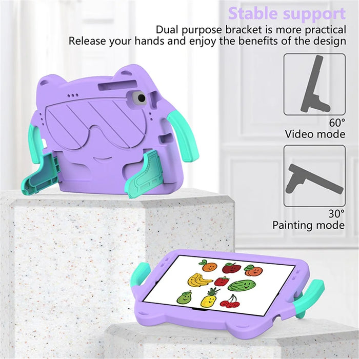 Tablet Case for Samsung Galaxy Tab A8 10.5 (2021) / (2022) Kickstand EVA+PC Cover - Light Purple+Mint Green - 3