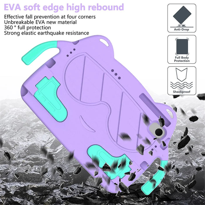 Tablet Case for Samsung Galaxy Tab A8 10.5 (2021) / (2022) Kickstand EVA+PC Cover - Light Purple+Mint Green - 5