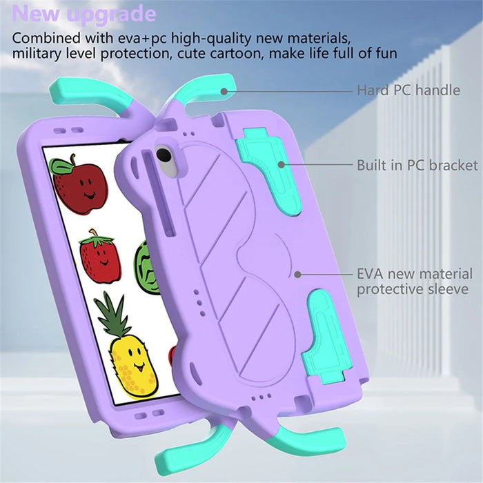 Tablet Case for Samsung Galaxy Tab A8 10.5 (2021) / (2022) Kickstand EVA+PC Cover - Light Purple+Mint Green - 6
