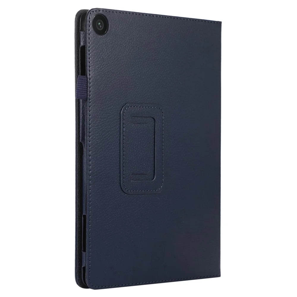 For Lenovo Tab M10 (Gen 3) Litchi Texture PU Leather Case Full Protection Stand Tablet Cover - Dark Blue - 5