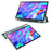 For Lenovo Tab M10 Plus (3rd Gen) Tri-Fold Stand Tablet Case Transparent Back PU Leather Flip Cover with Pencil Holder - Midnight Green - 2