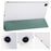 For Lenovo Tab M10 Plus (3rd Gen) Tri-Fold Stand Tablet Case Transparent Back PU Leather Flip Cover with Pencil Holder - Midnight Green - 3