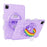 For iPad Pro 11 (2018) / (2020) / (2021) / (2022) TPU+PC Tablet Case Rotary Hand Strap Kickstand Tablet Cover - Glitter Purple - 1