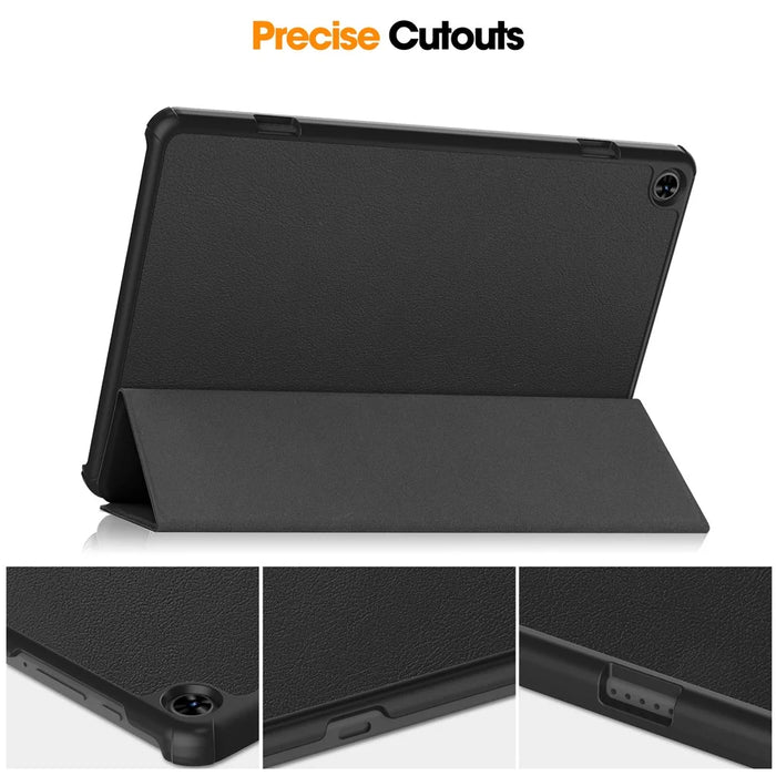 For Teclast T50 Tri-fold Stand Shell Auto Sleep  /  Wake Tablet Case PU Leather Full Protective Cover - Black - 5