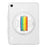 Kickstand Tablet Case for iPad 10.2 (2021) / (2020) / (2019) ,  Rotary Hand Strap TPU+PC Tablet Cover - Glitter White - 2