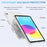 Kickstand Tablet Case for iPad 10.2 (2021) / (2020) / (2019) ,  Rotary Hand Strap TPU+PC Tablet Cover - Glitter White - 7