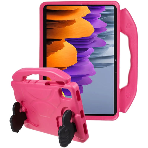 For Samsung Galaxy Tab S7 / S8 / S9 / S10 FE / S9 FE Tablet Case Handle Grip Thumb Kickstand EVA Tablet Cover - Rose - 1