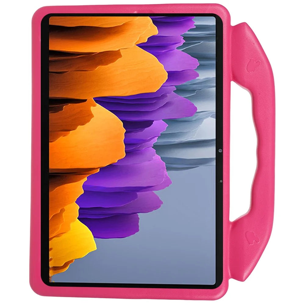 For Samsung Galaxy Tab S7 / S8 / S9 / S10 FE / S9 FE Tablet Case Handle Grip Thumb Kickstand EVA Tablet Cover - Rose - 3