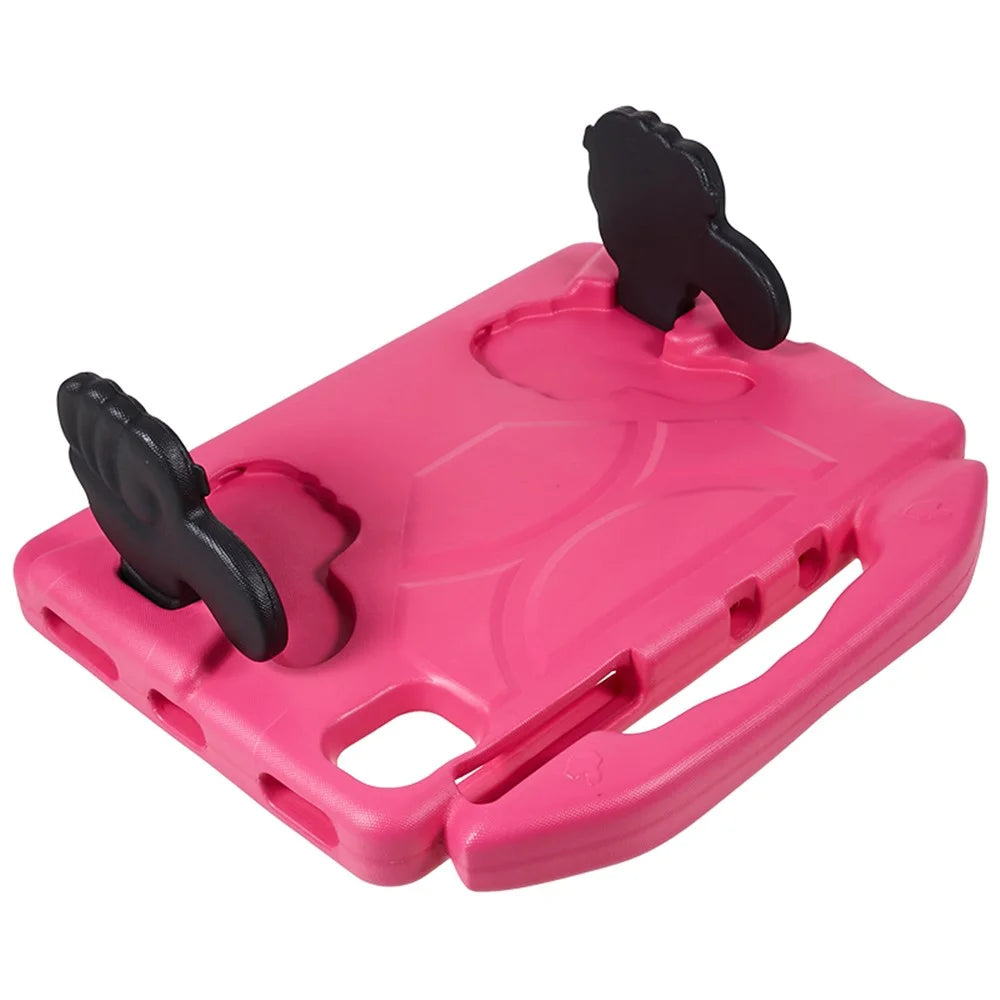 For Samsung Galaxy Tab S7 / S8 / S9 / S10 FE / S9 FE Tablet Case Handle Grip Thumb Kickstand EVA Tablet Cover - Rose - 4