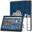 For Amazon Fire Max 11 Auto Wake / Sleep PU Leather Tablet Case Tri-fold Stand Pattern Printed Cover - Cat - 1
