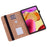 For Amazon Fire Max 11 PU Leather Stand Folio Case Line Imprinted Card Slots Tablet Cover - Black - 3
