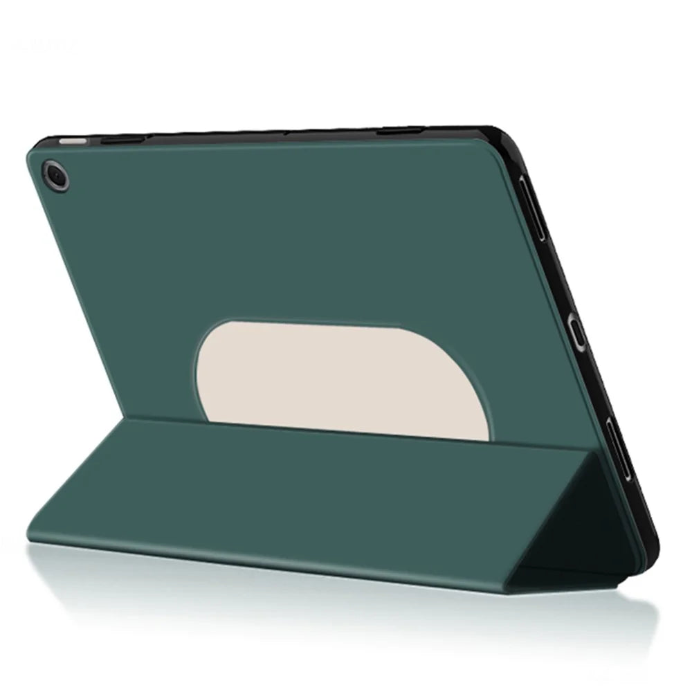 PU Leather + TPU Tablet Case for Google Pixel Tablet , Trifold Stand Protective Tablet Cover - Cyan - 4