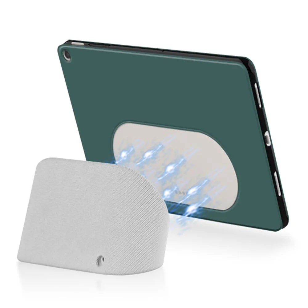PU Leather + TPU Tablet Case for Google Pixel Tablet , Trifold Stand Protective Tablet Cover - Cyan - 6