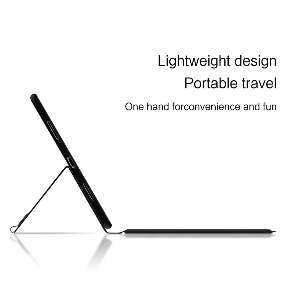 For Google Pixel Tablet Leather Case + Touchpad Bluetooth-compatible Keyboard - 4