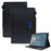 Tablet Case for Amazon Fire Max 11 , Card Holder Cowhide Texture PU Leather Stand Cover - Black - 1