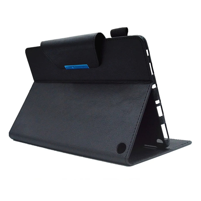 Tablet Case for Amazon Fire Max 11 , Card Holder Cowhide Texture PU Leather Stand Cover - Black - 4