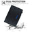 Tablet Case for Amazon Fire Max 11 , Card Holder Cowhide Texture PU Leather Stand Cover - Black - 5