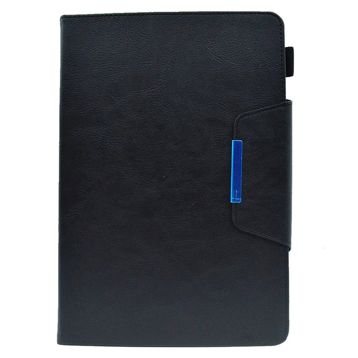 Tablet Case for Amazon Fire Max 11 , Card Holder Cowhide Texture PU Leather Stand Cover - Black - 7