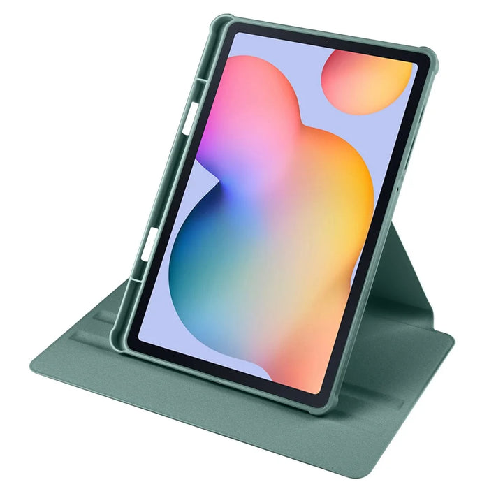 For Samsung Galaxy Tab S6 Lite (2024) / S6 Lite (2022) / S6 Lite (2020) Anti-Drop Tablet Case Stand PU Leather Acrylic Cover - Blackish Green - 3