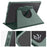 For Samsung Galaxy Tab S6 Lite (2024) / S6 Lite (2022) / S6 Lite (2020) Anti-Drop Tablet Case Stand PU Leather Acrylic Cover - Blackish Green - 4