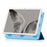 For Google Pixel Tablet Tri-fold Stand Cover PU Leather Magnetic Absorption Smart Tablet Case - Baby Blue - 2