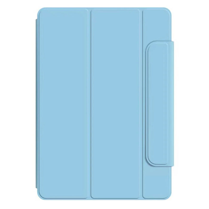 For Google Pixel Tablet Tri-fold Stand Cover PU Leather Magnetic Absorption Smart Tablet Case - Baby Blue - 3
