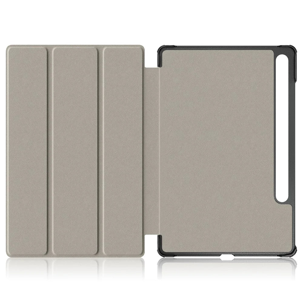 For Samsung Galaxy Tab S10+ Wi-Fi SM-X820 SM-X826B / Tab S9+ Tri-Fold Stand Cover PU Leather Pattern Printing Smart Tablet Case - Horse - 3