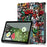 Pattern Printed Shockproof Case for Google Pixel Tablet Tri-fold Stand PU Leather Tablet Cover - Graffiti - 1