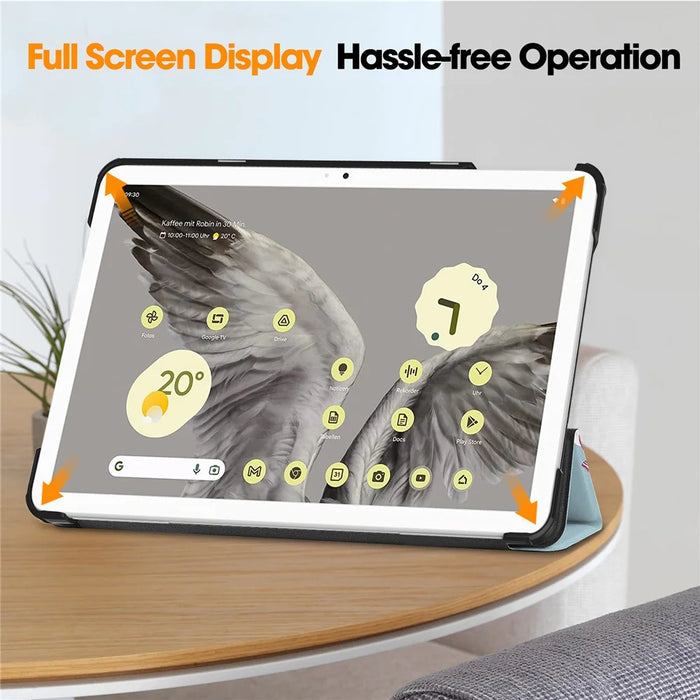 Trifold Stand PU Leather Case for Google Pixel Tablet , Pattern Printing Protective Tablet Cover - Horse - 5