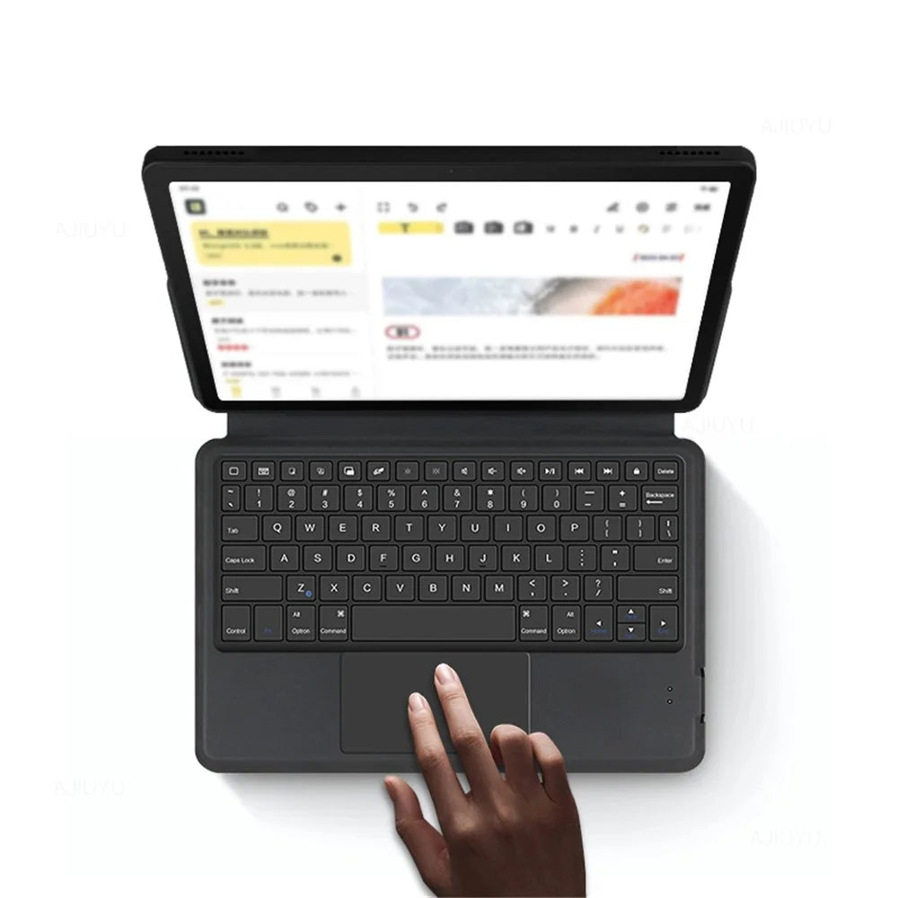 For Amazon Fire Max 11 Leather Case + Touchpad Bluetooth-compatible Keyboard with Backlit - 5