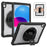 Kickstand Tablet Case for iPad (2025) / 10.9 (2022) Rotary Hand Strap TPU+PC Tablet Cover - Black - 1