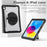 Kickstand Tablet Case for iPad (2025) / 10.9 (2022) Rotary Hand Strap TPU+PC Tablet Cover - Black - 2