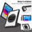 Kickstand Tablet Case for iPad (2025) / 10.9 (2022) Rotary Hand Strap TPU+PC Tablet Cover - Black - 3